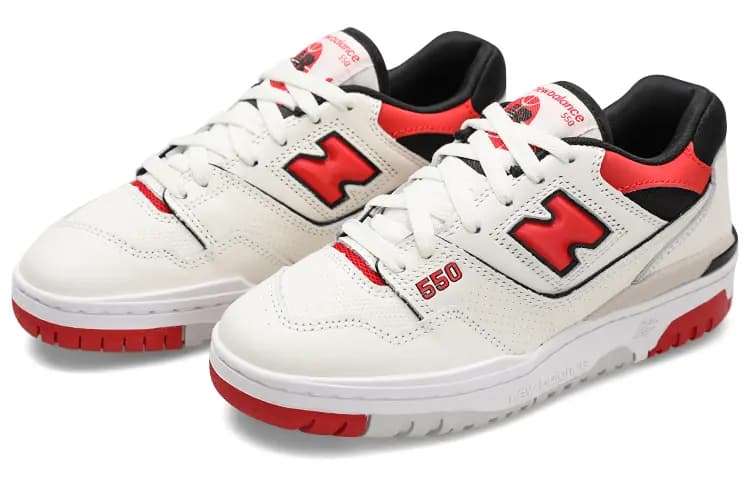 New Balance 550 Sea Salt True Red 3