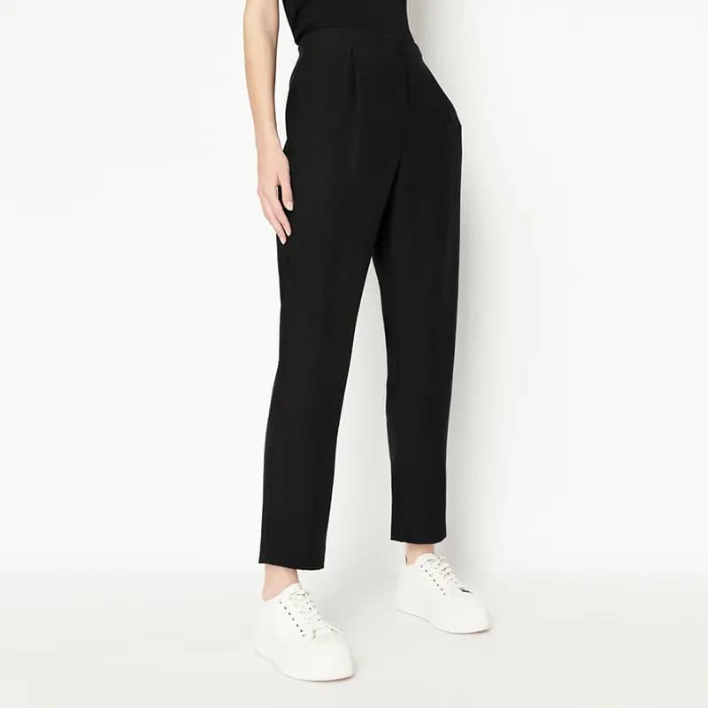 ARMANI EXCHANGE AE FW22 Qadın Şalvarı Qara 4