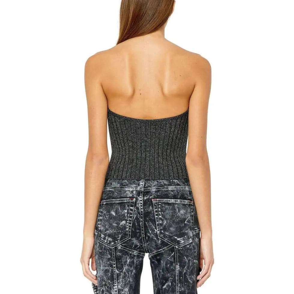 DIESEL OVAL-D Series Strapless Tops Women's Gray 4