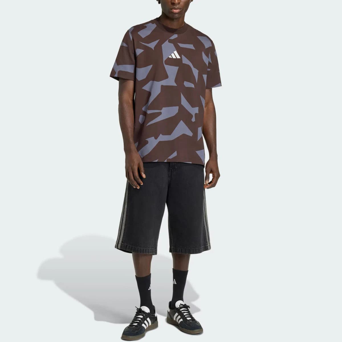 adidas AMG CAMO Pure Cotton Knit Sports Loose Short-Sleeve Racing T-Shirt Men's 2