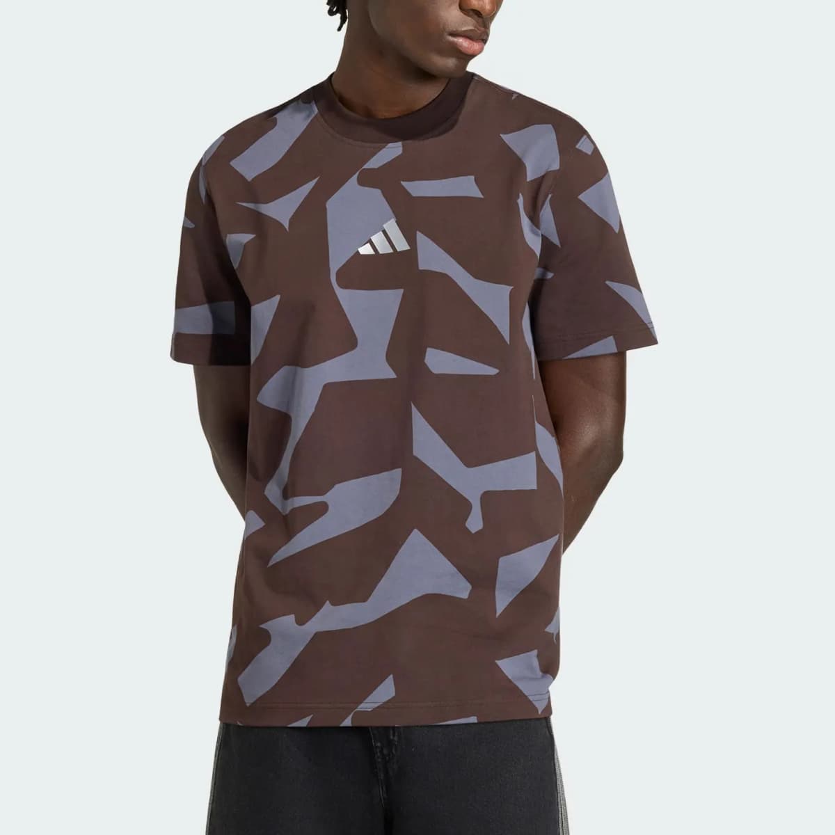 adidas AMG CAMO Pure Cotton Knit Sports Loose Short-Sleeve Racing T-Shirt Men's 3