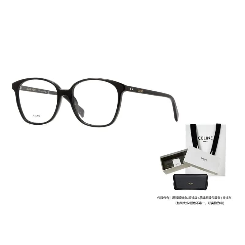 CELINE Asetat Çərçivəli Eynək Unisex Qara 7