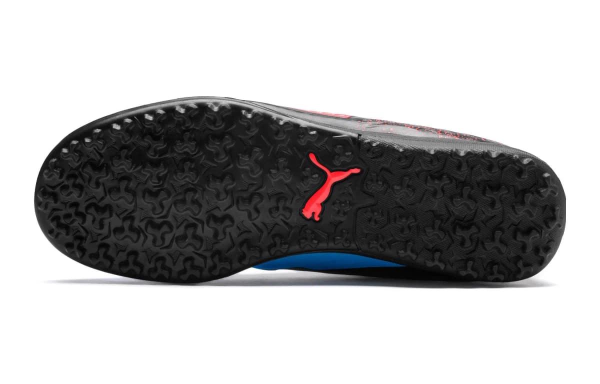 PUMA Kids' Soccer Shoes Blue/Black/Red 6