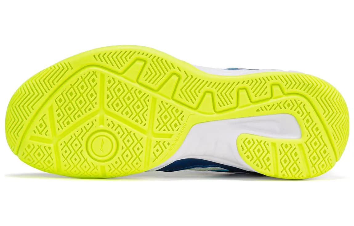 LiNing Sound Waves Badminton Ayaqqabısı Uşaq Ağ/Mavi 6
