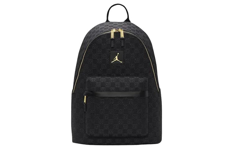 Jordan Gold Logo Monogram Bel Çantası Qara