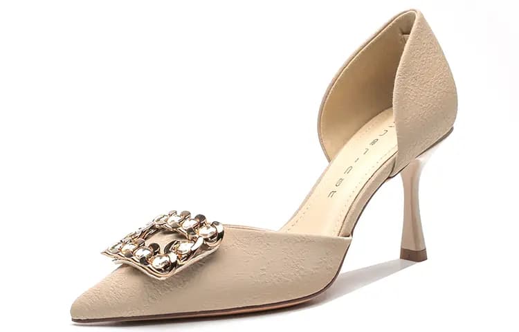 Ainer-cat Slim Heel Qadın Hündürdaban Ayaqqabısı Ərik Rəngi 3