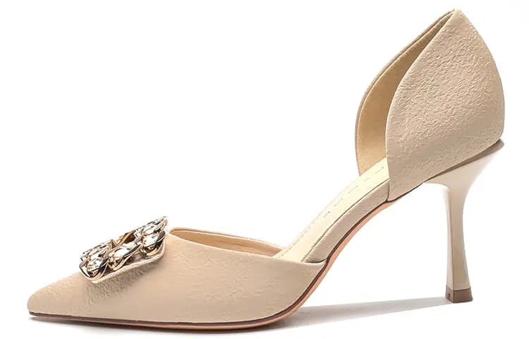 Ainer-cat Slim Heel Qadın Hündürdaban Ayaqqabısı Ərik Rəngi