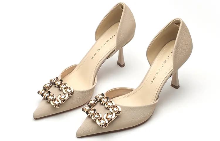 Ainer-cat Slim Heel Qadın Hündürdaban Ayaqqabısı Ərik Rəngi 4