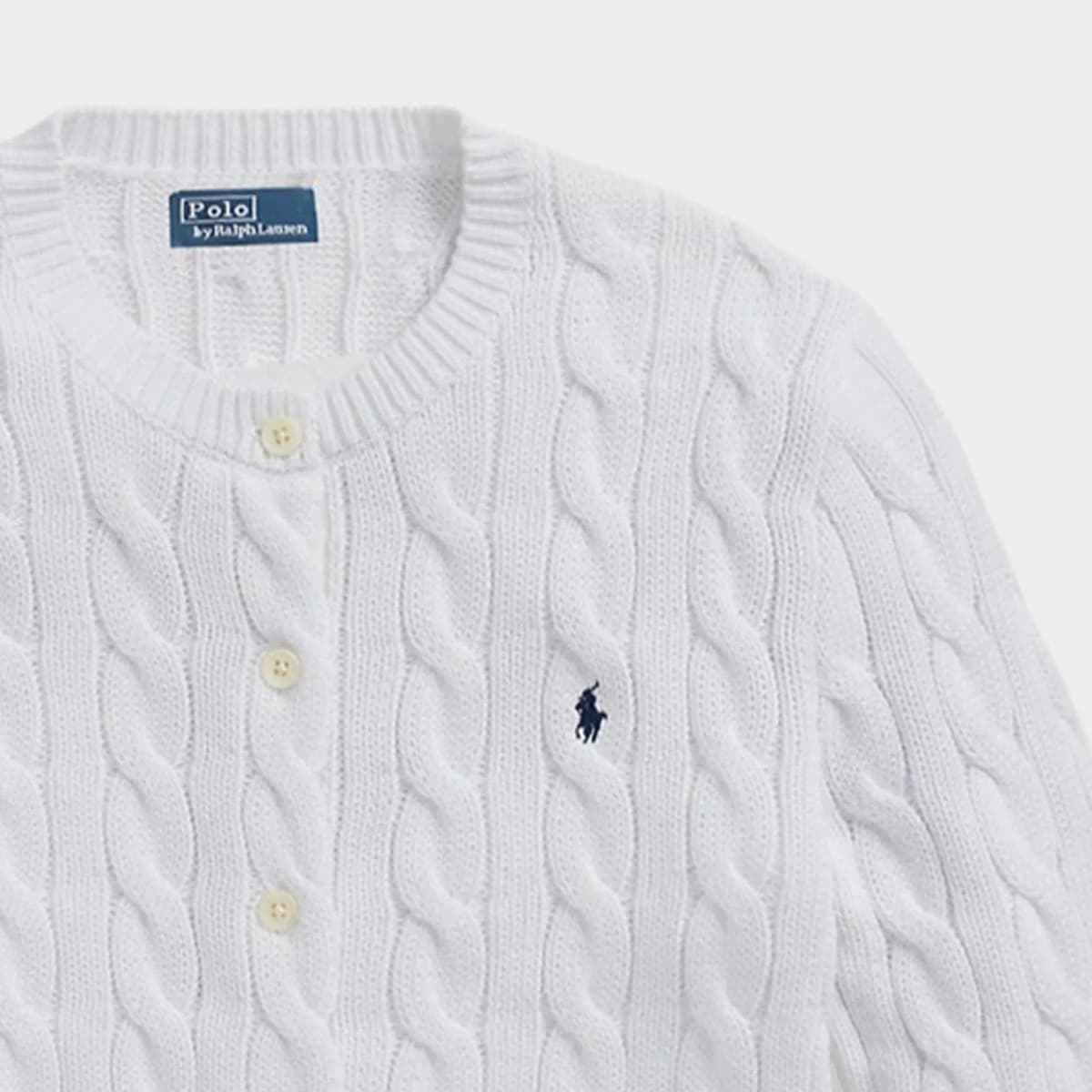 Polo Ralph Lauren SS23 Qadın Sviteri Ağ 5