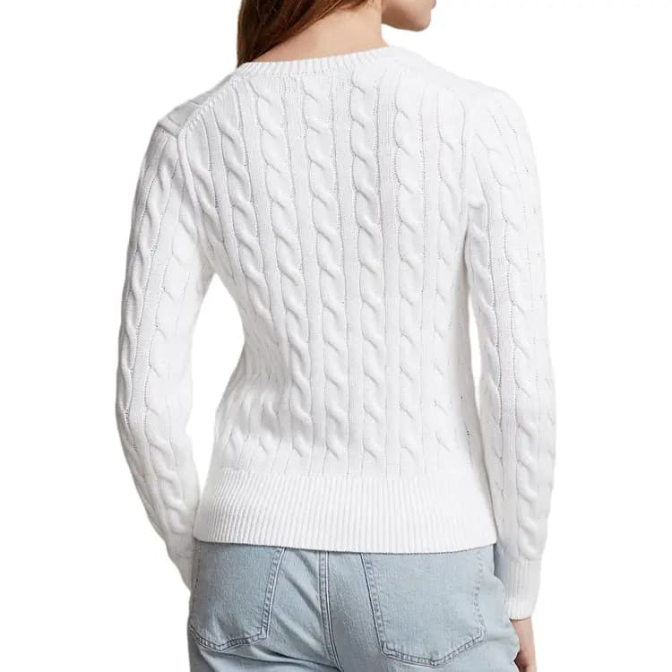 Polo Ralph Lauren SS23 Qadın Sviteri Ağ 2