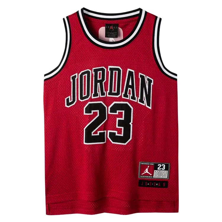 Kids' Jordan Toddler Letter Logo Mesh Basketball Jersey Youth Red