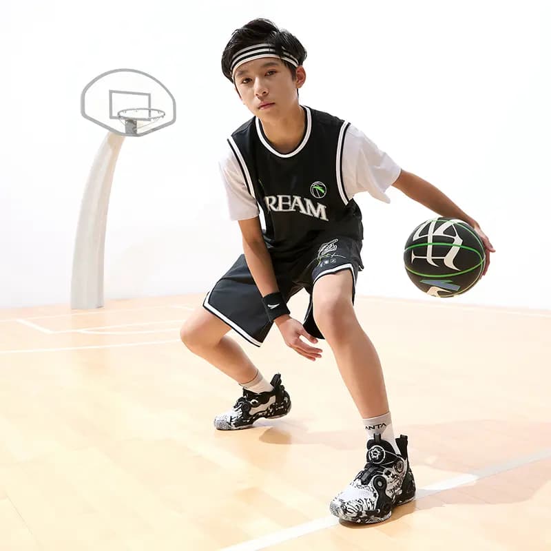 Anta Alien 2 Uşaq Basketbol Ayaqqabısı Qara/Ağ 9