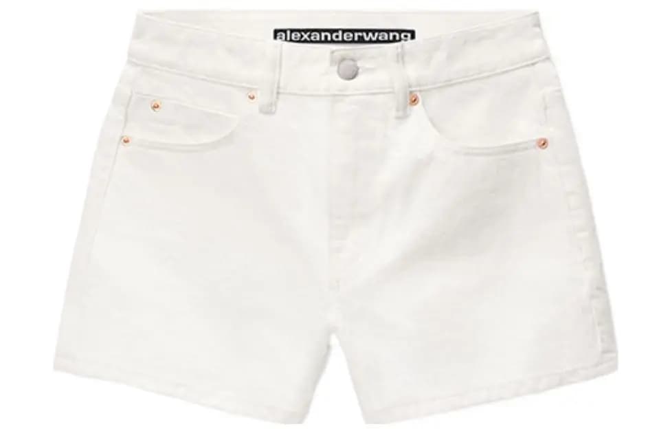 Alexander Wang Denim Qadın Şortu Ağ