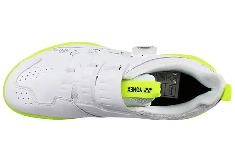 YONEX 88D 2 Badminton Shoes Unisex Low-Top White Yellow Green 3