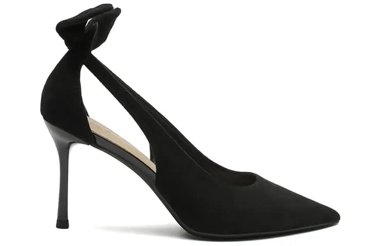 Ainer-cat Slim Heel High Heels 8cm Women's Black 2