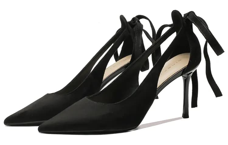 Ainer-cat Slim Heel High Heels 8cm Women's Black 11
