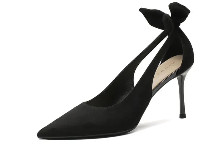 Ainer-cat Slim Heel High Heels 8cm Women's Black 3