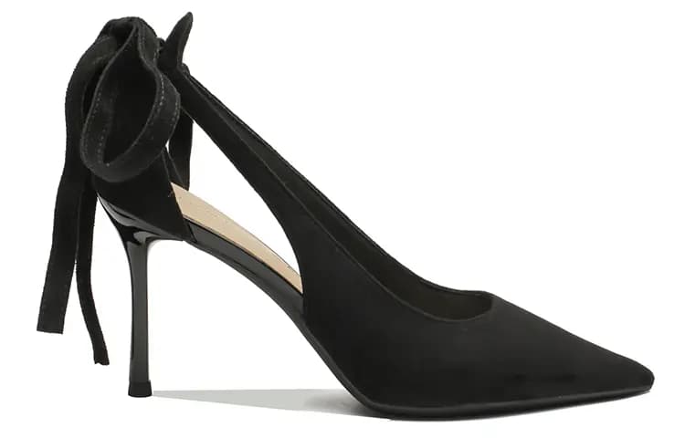 Ainer-cat Slim Heel High Heels 8cm Women's Black 9