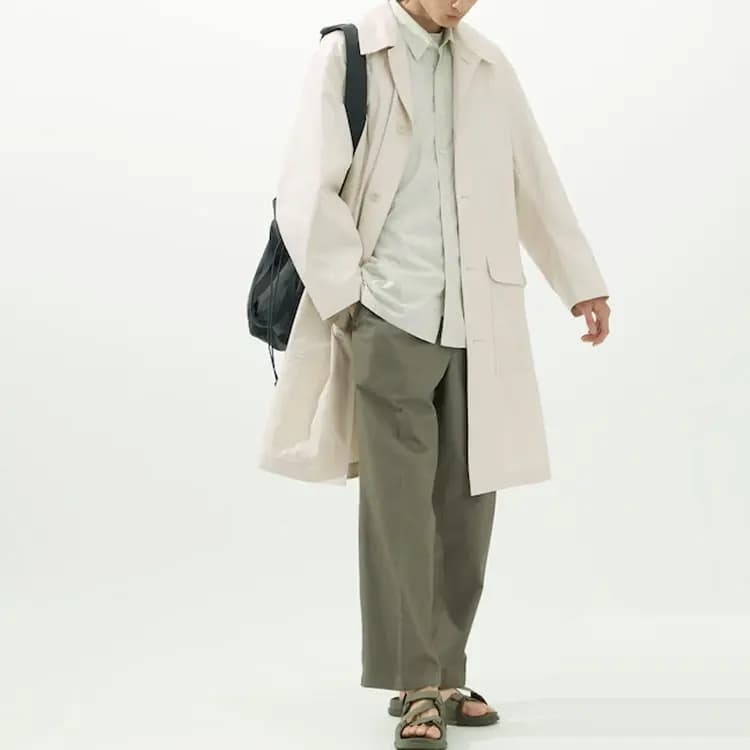 UNIQLO U Collection Trench Coat Kişi Açıq Bej 3