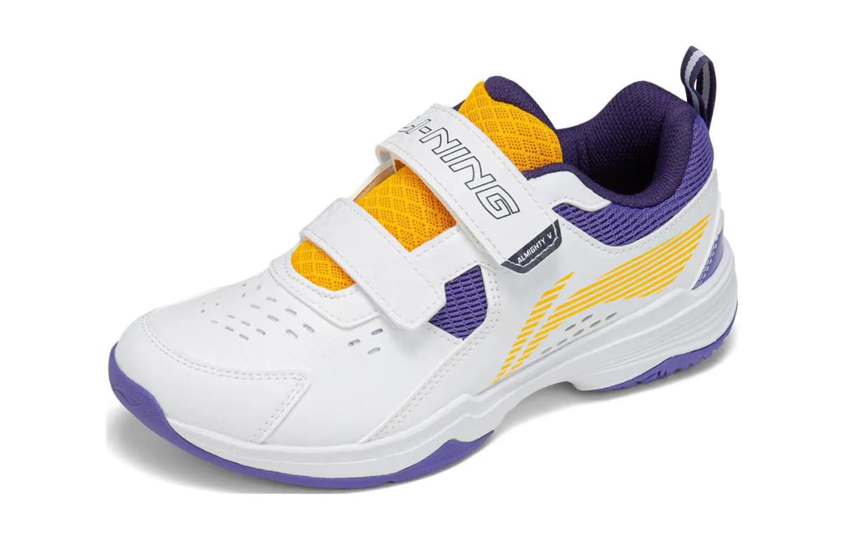 LiNing Ace Ⅴ Junior Badminton Ayaqqabısı Ağ/Bənövşəyi 3