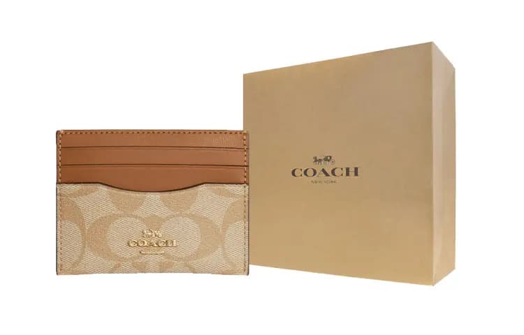 COACH Dəri Kartlıq Qadın Açıq Xaki 3