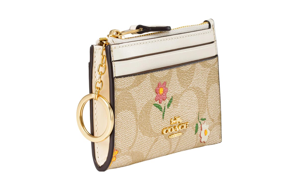 COACH Skinny Id Case Kart Saxlayan Qadın Xaki 3