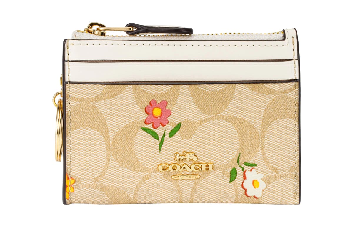 COACH Skinny Id Case Kart Saxlayan Qadın Xaki 2