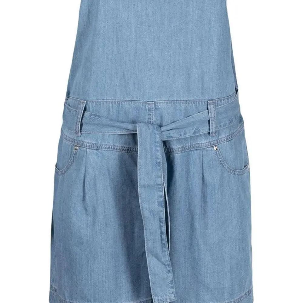 PINKO SS23 Qadın Denim Kombinezonu Açıq Mavi 5