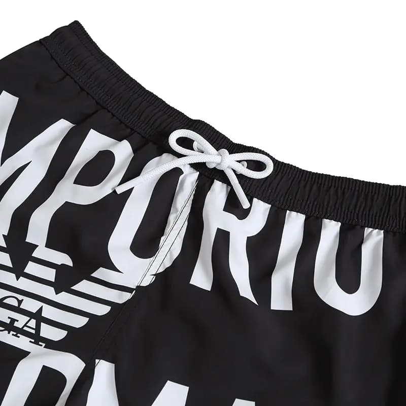 EMPORIO ARMANI SS23 Kişi Çimərlik Şortu Qara 3