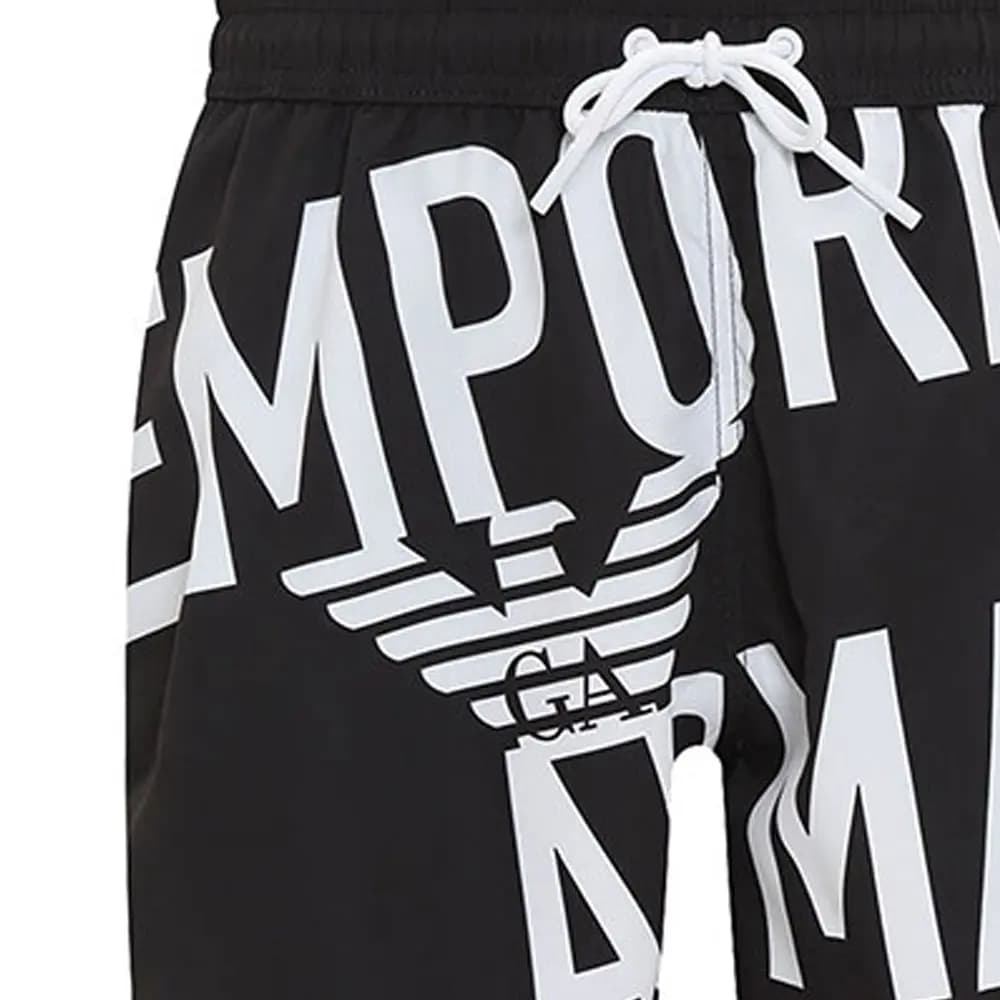 EMPORIO ARMANI SS23 Kişi Çimərlik Şortu Qara 5