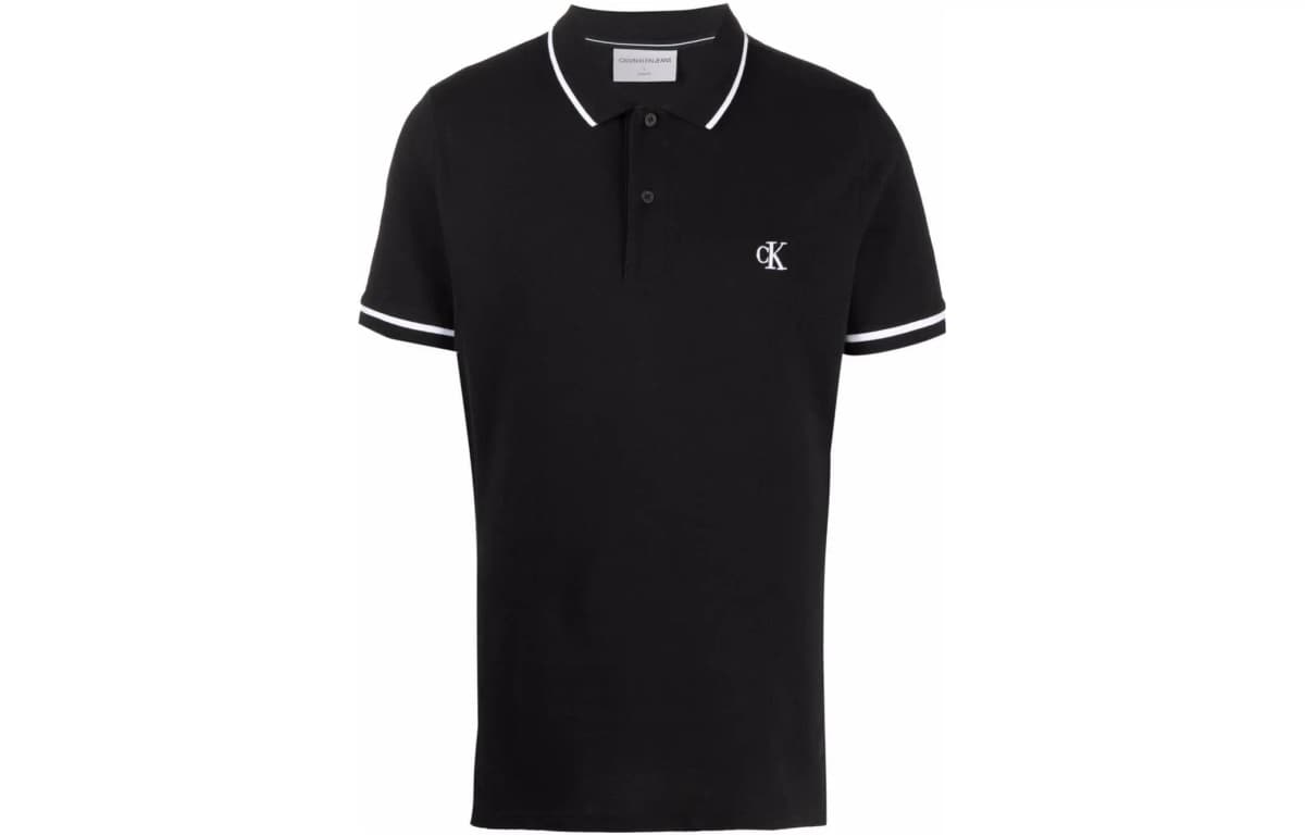 CALVIN KLEIN Kişi Polo Köynəyi Qara