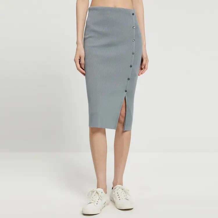 CK/Calvin Klein Örme Qadın Uzun Ətəyi Boz 3