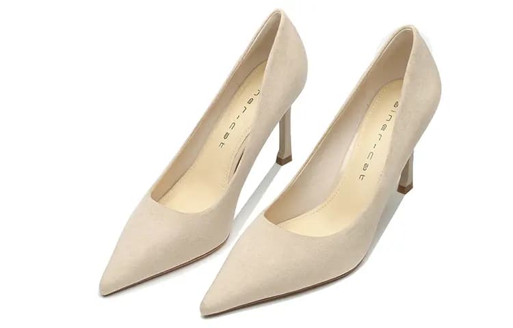 Ainer-Cat Leather Suede Pointed Toe Stiletto Heels 8cm Women's 7