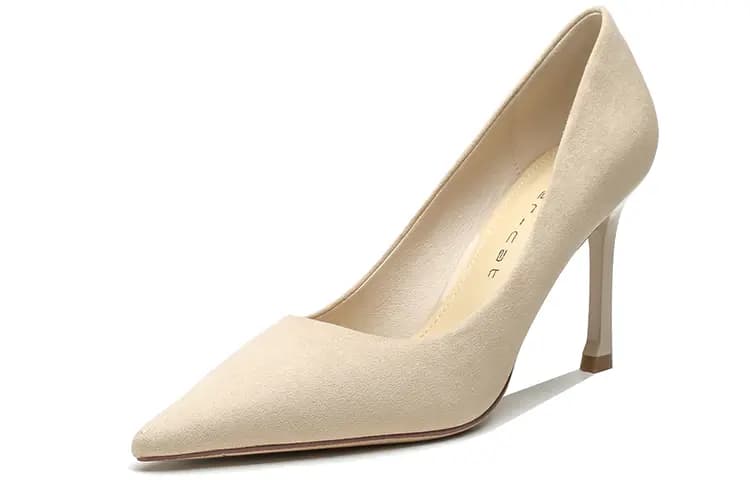 Ainer-Cat Leather Suede Pointed Toe Stiletto Heels 8cm Women's 6