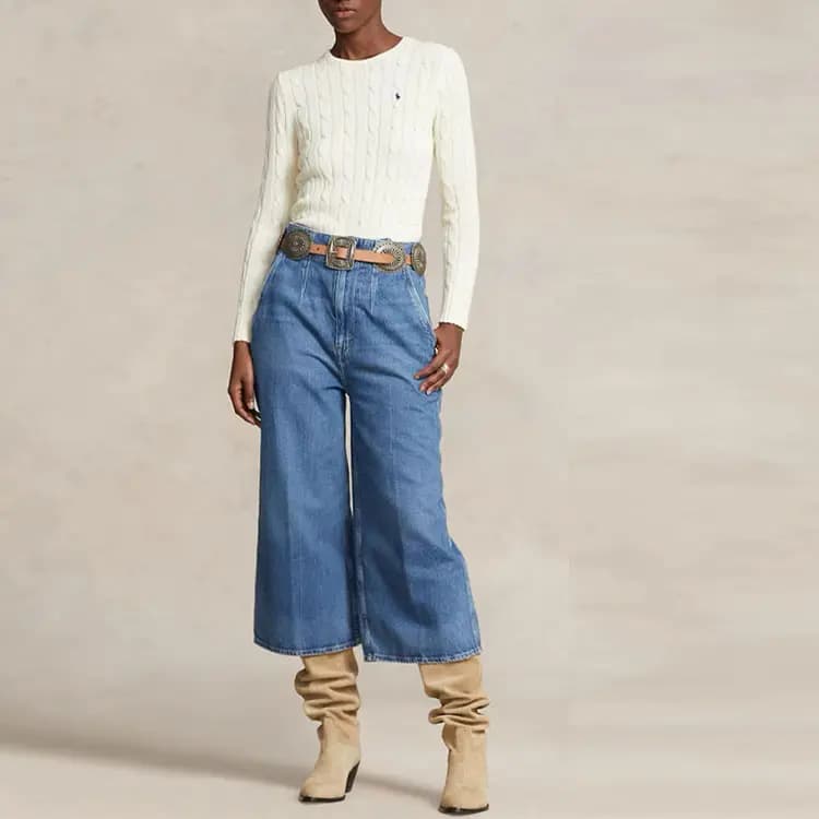 Polo Ralph Lauren SS23 Qadın Sviter Krem 2