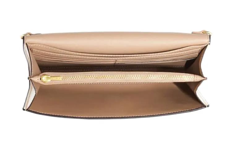 COACH Envelope 21 Floral Embellished Qadın Çantası Xaki 3
