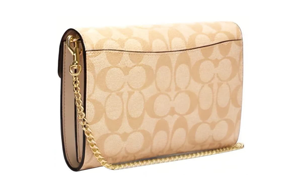 COACH Envelope 21 Floral Embellished Qadın Çantası Xaki 2