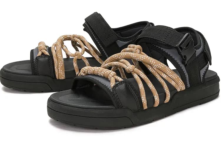 Kappa Unisex Çimərlik Səndəli Qara/Qəhvəyi 4