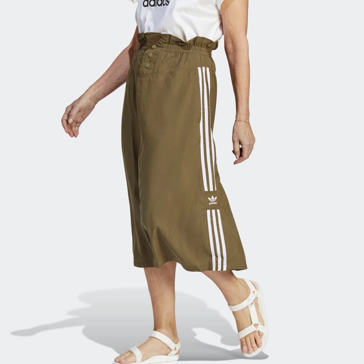 Adidas Originals Qadın Uzun Ətəyi Rock Zeytun Yaşılı 4
