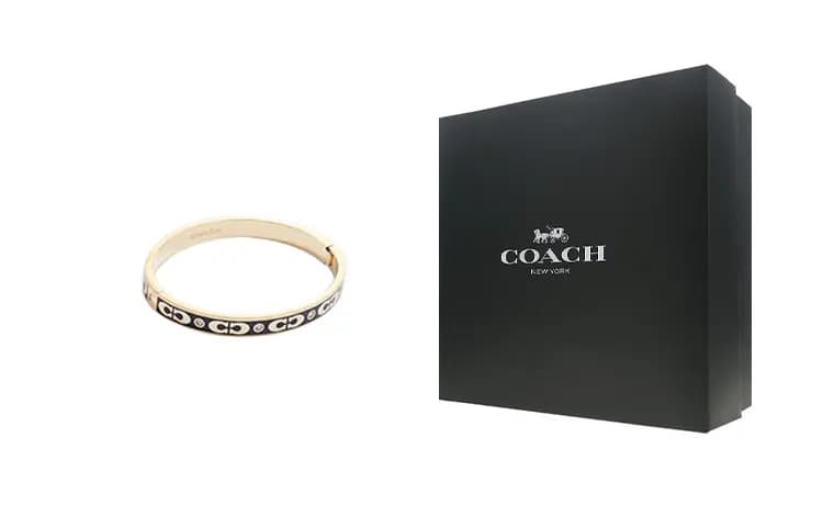 COACH Signature Enamel Qadın Qolbağı Qızılı/Qara 3