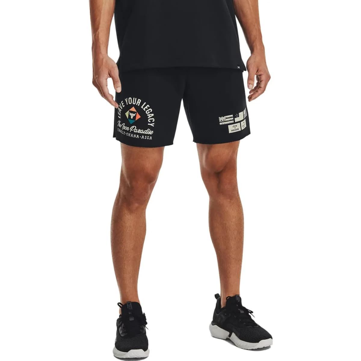Under Armour Project Rock Heavyweight Terry Kişi Şortu Qara 3