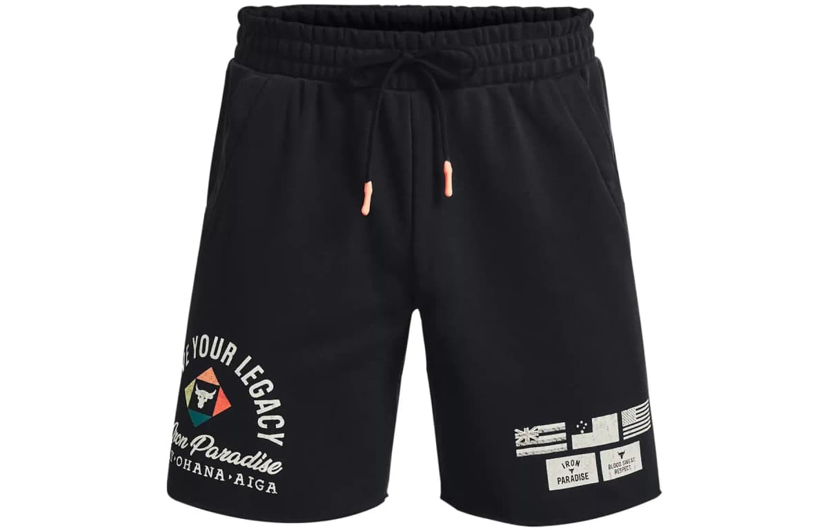 Under Armour Project Rock Heavyweight Terry Kişi Şortu Qara