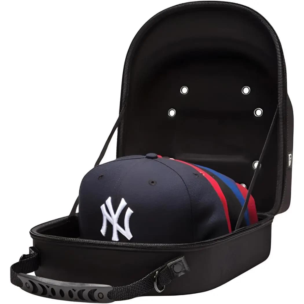 New Era Large Logo Print Hard Shell 6-Hole Ventilated Travel Organizer Bag Unisex Black 2