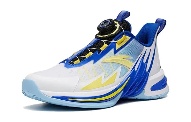 Anta Durable Breathable High Top Children's Basketball Shoes Vibrant Blue White Teenagers 2