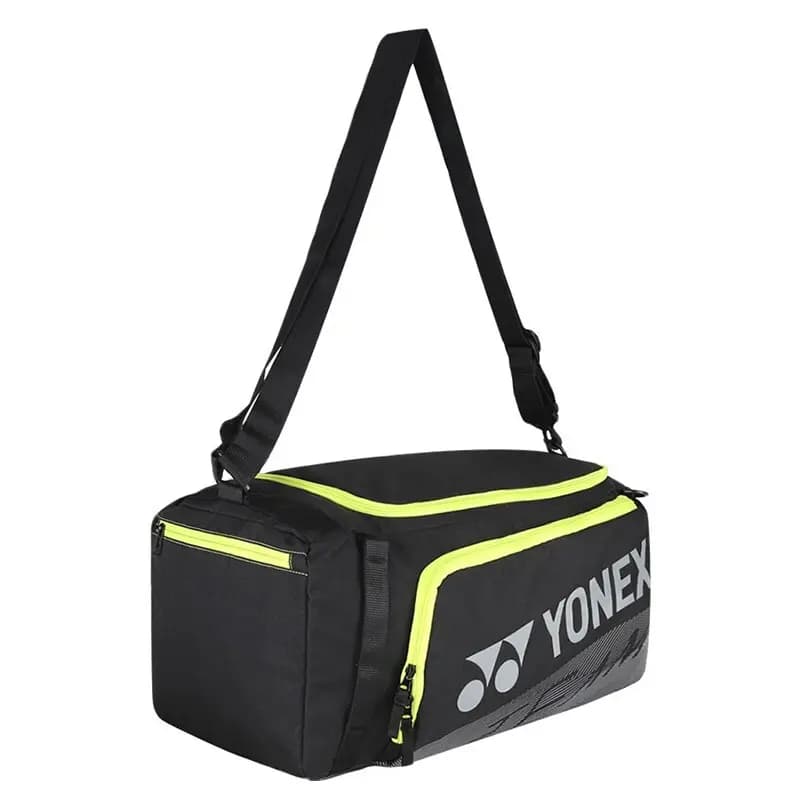 YONEX Large Capacity Separate Shoe Compartment Badminton Racket Bag 2-Pack Sporty Backpack Fabric Gym Bag Unisex Black 3