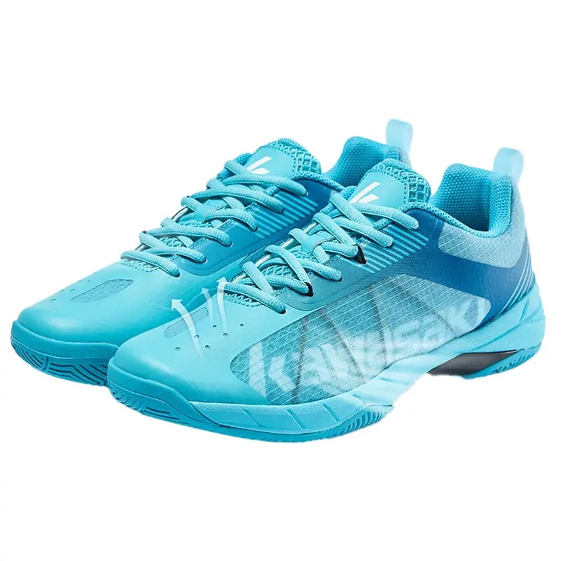 Kawasaki Badminton Shoes Unisex Low-Top Cloud Gray Blue 3