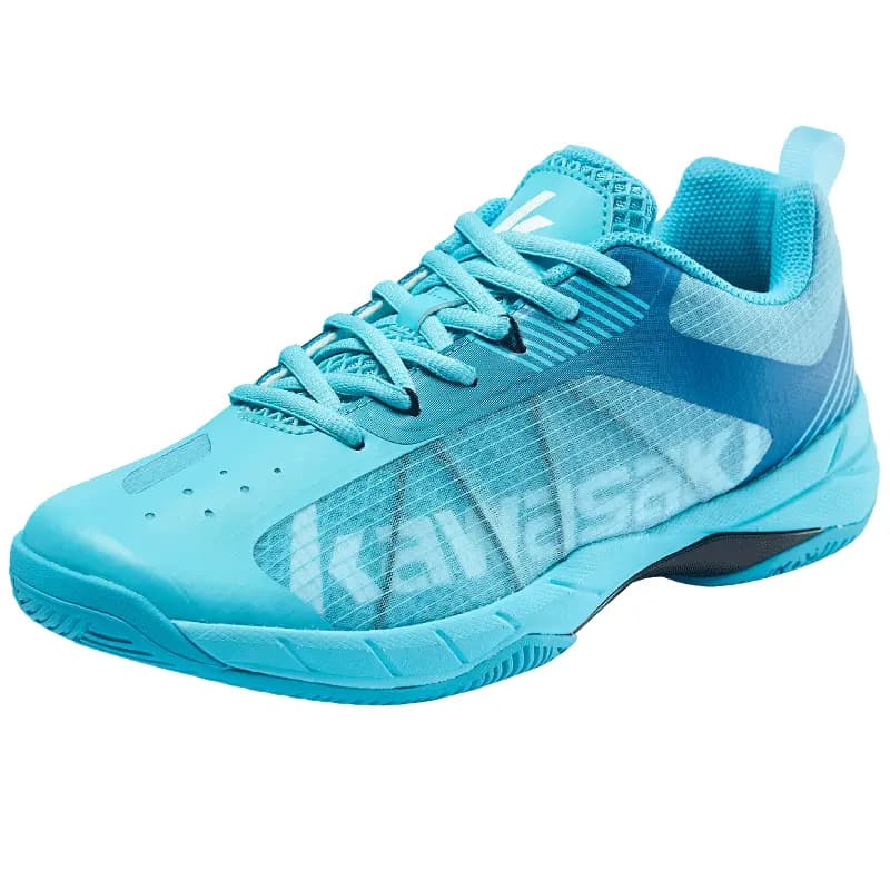 Kawasaki Badminton Shoes Unisex Low-Top Cloud Gray Blue 2