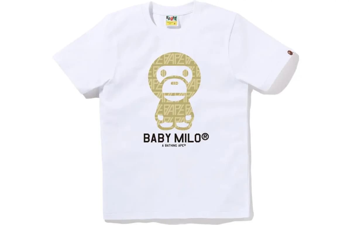 A BATHING APE Baby Milo Logo-monogram Köynək 3