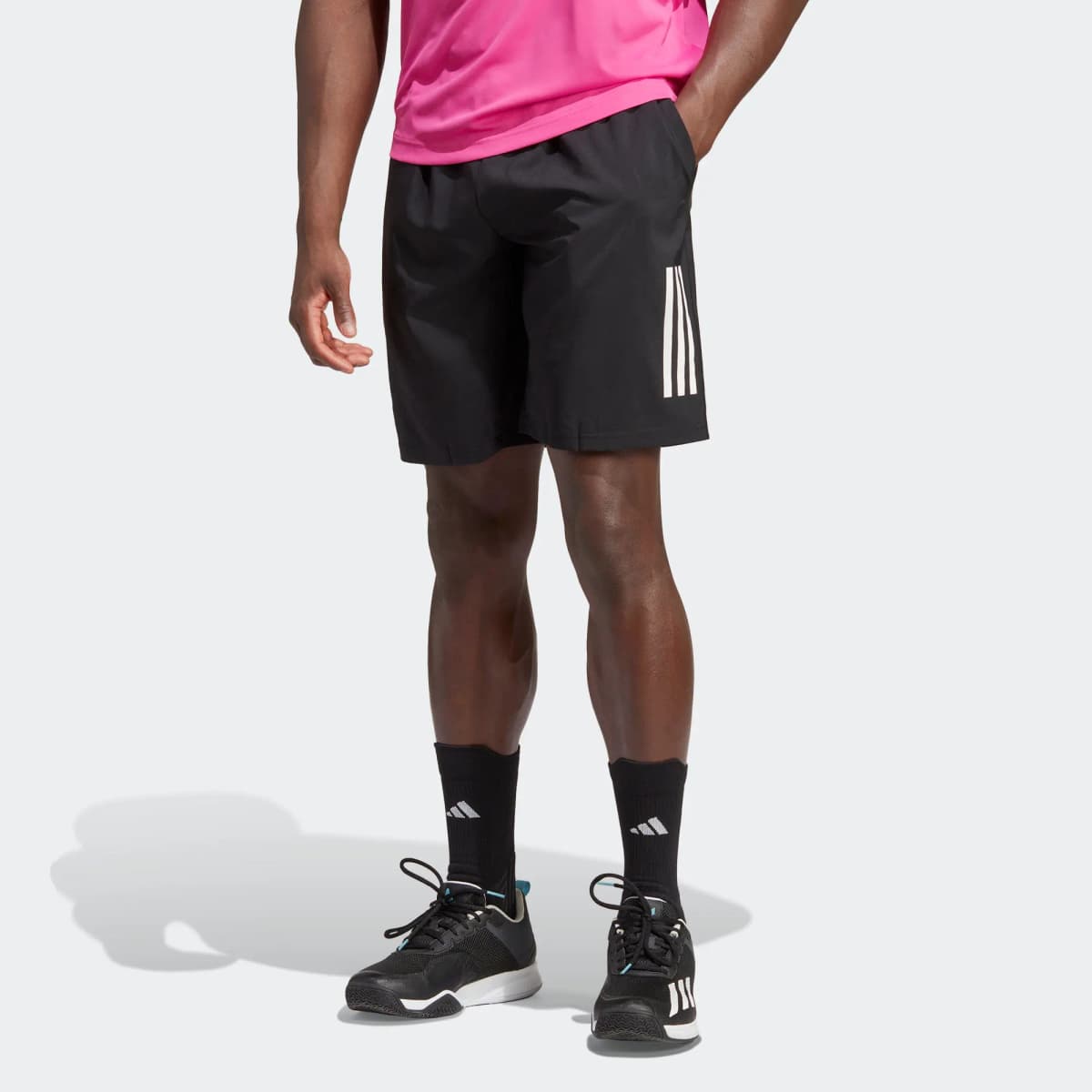 Adidas Free Shipping With AdiClub Club 3 Stripes Tennis Shorts 2