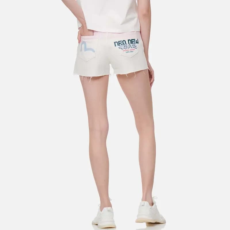 EVISU Qadın Cins Şortu Açıq Çəhrayı 4